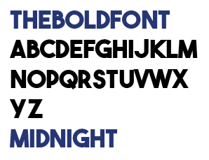 The Bold Font