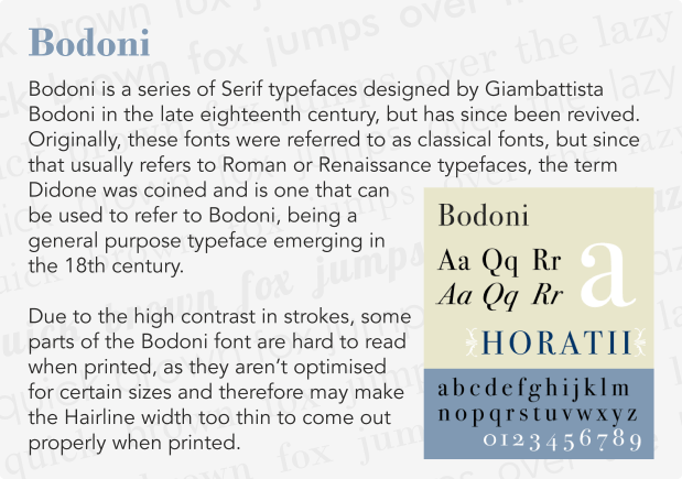 bodoni
